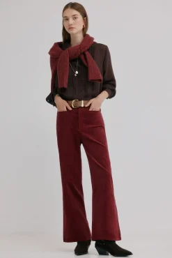 Paulette. Calça de perna larga