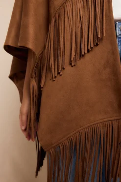 pele poncho de pele sintética