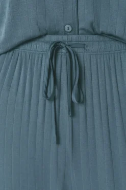 Pijama camisa capri de viscose verde