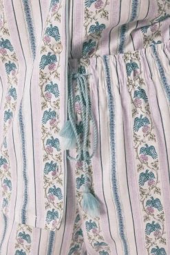 Pijama camiseiro capri riscas 100% algodão