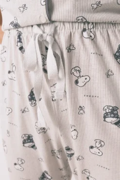 Pijama camiseiro Snoopy 100% algodão