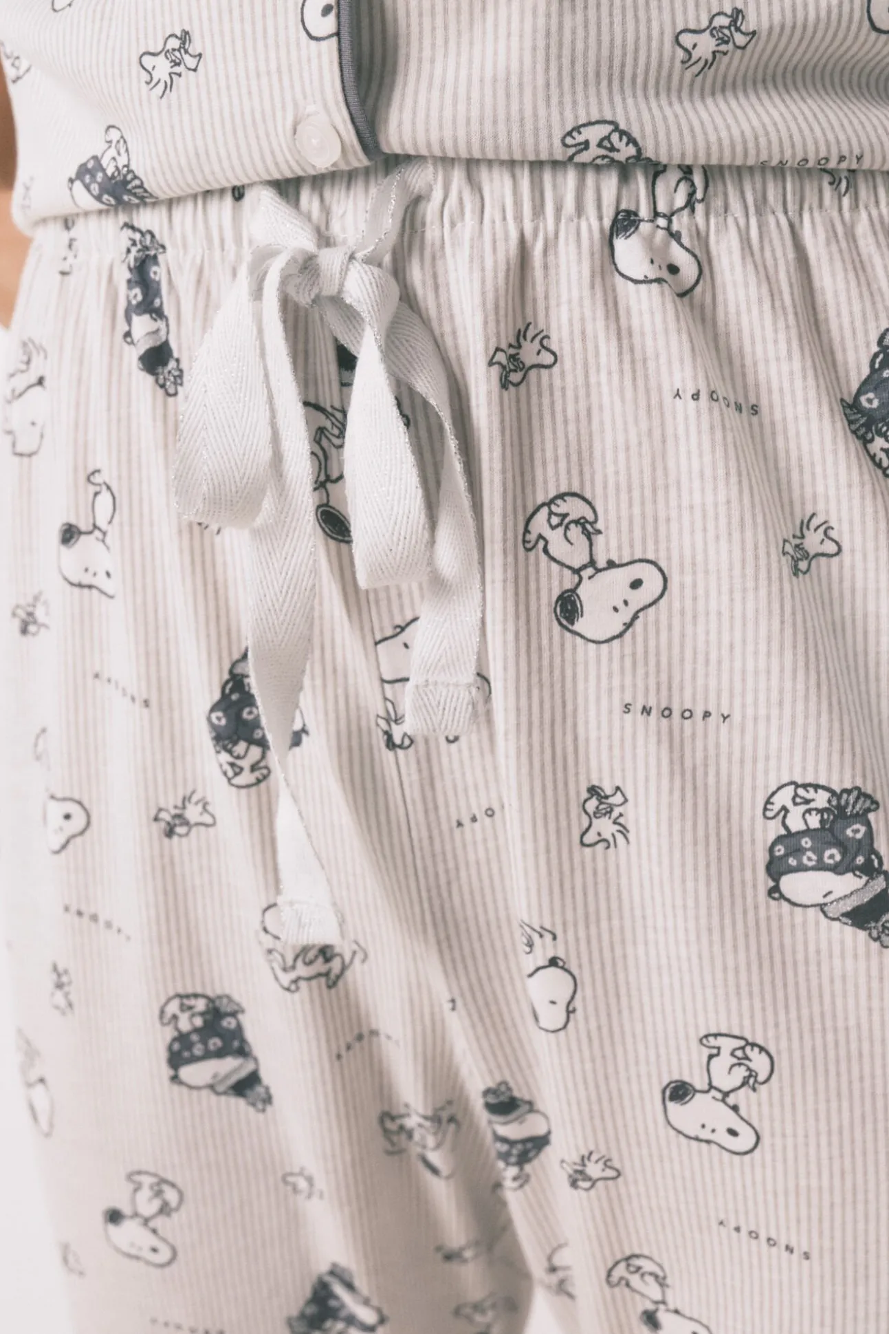Pijama camiseiro Snoopy 100% algodão