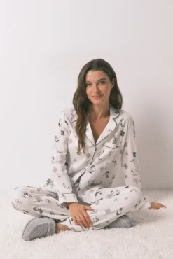 Pijama camiseiro Snoopy 100% algodão