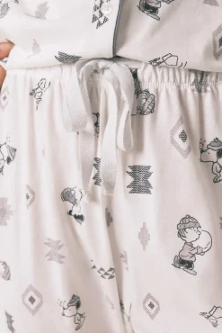Pijama camiseiro Snoopy 100% algodão