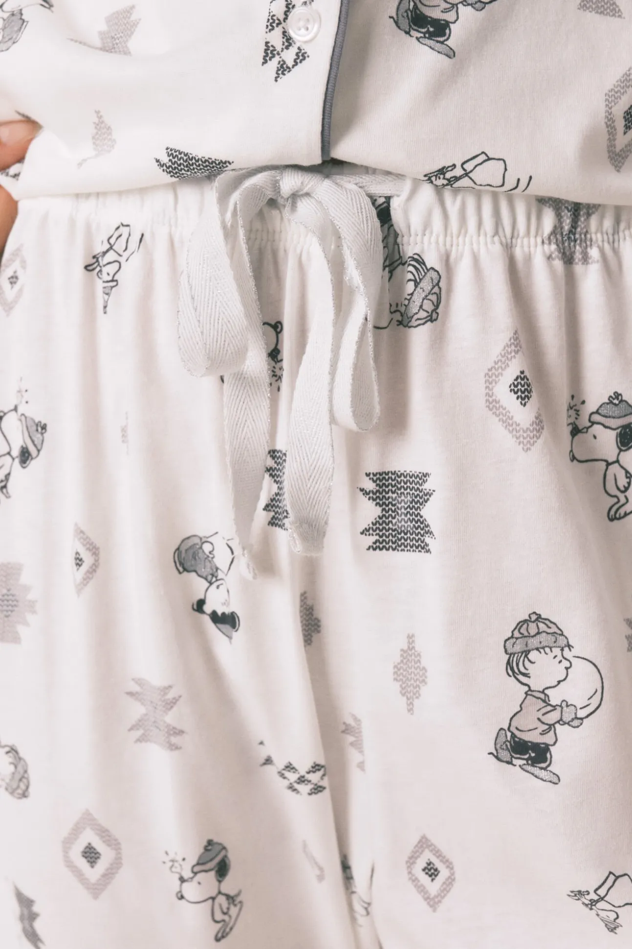 Pijama camiseiro Snoopy 100% algodão