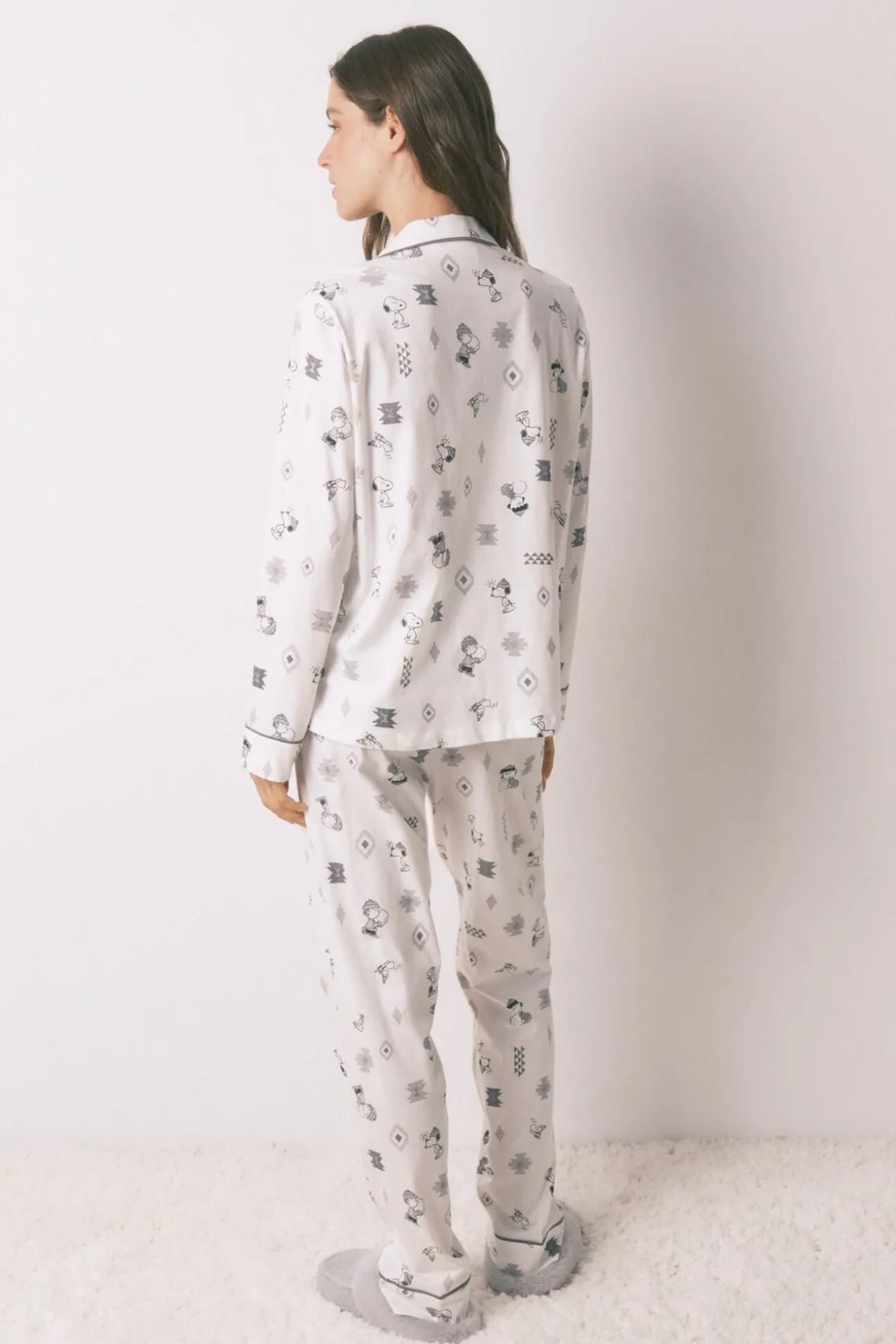 Pijama camiseiro Snoopy 100% algodão