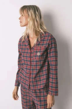 Pijama camiseiro xadrez 100% algodão