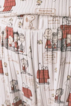 Pijama Capri Canelado Cinza Snoopy