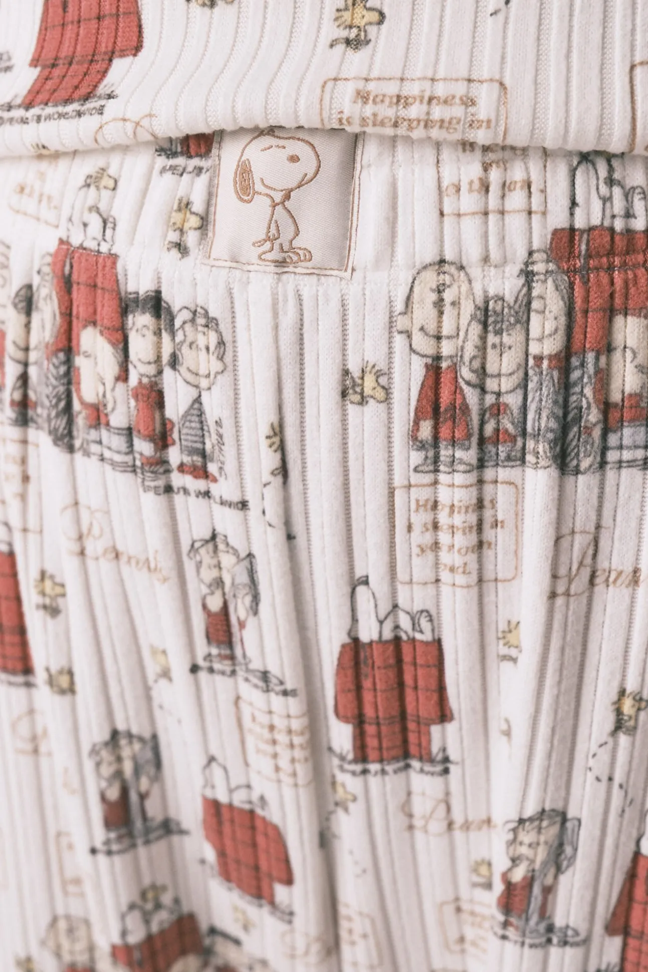 Pijama Capri Canelado Cinza Snoopy