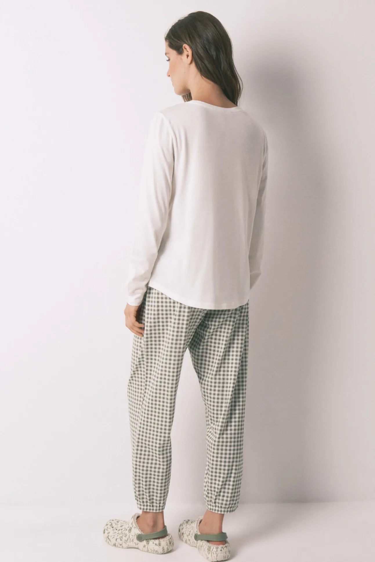 Pijama comprido 100% algodão Mafalda branco