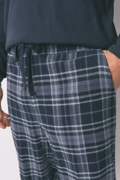 Pijama comprido, 100% algodão, xadrez