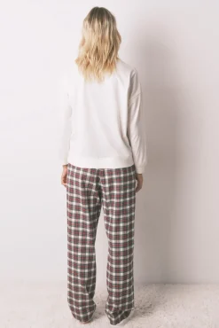 Pijama comprido 100% algodão xadrez
