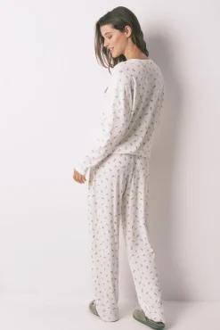Pijama comprido canelado Mafalda branco