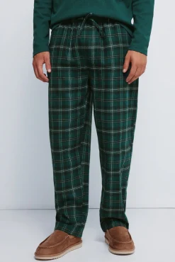 Pijama comprido com calça xadrez