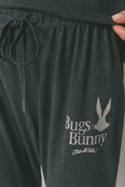 Pijama comprido de algodão cinza Bugs Bunny
