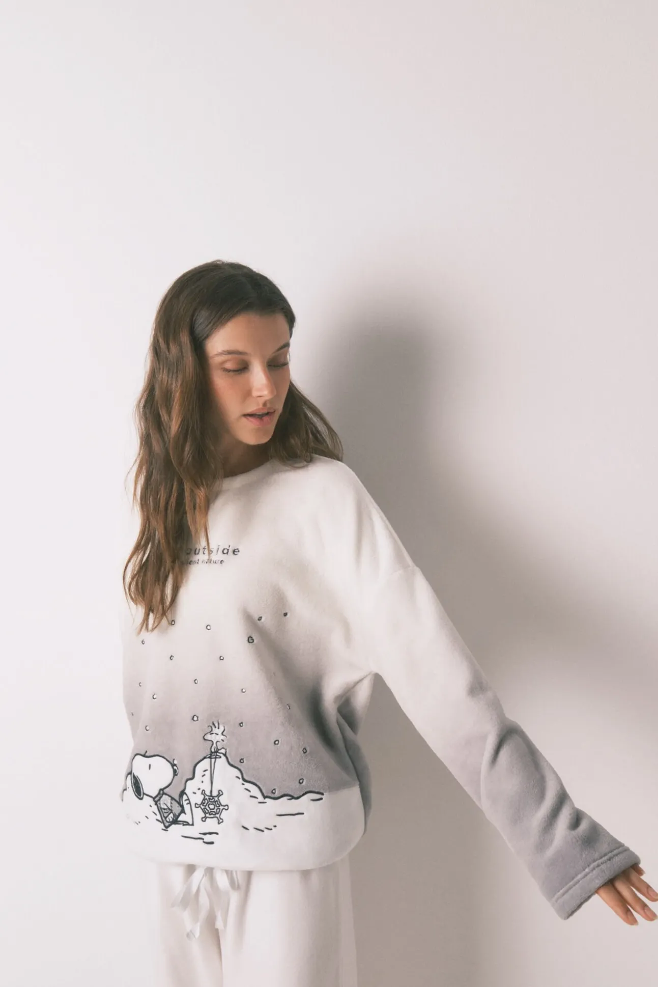 Pijama comprido de polar do Snoopy