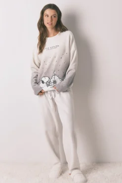 Pijama comprido de polar do Snoopy