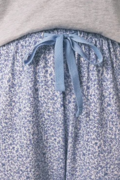 Pijama comprido em algodão da Mickey cinza