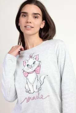 Pijama comprido estampado gato Marie Disney