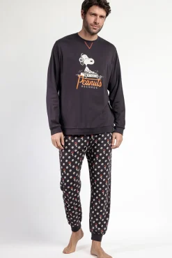Pijama comprido estampado Snoopy para homem