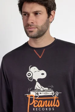 Pijama comprido estampado Snoopy para homem