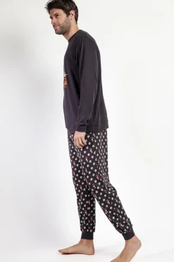 Pijama comprido estampado Snoopy para homem