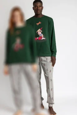 Pijama comprido estampado Pinocho para homem