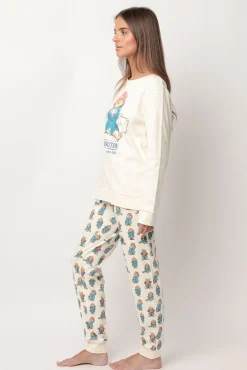 Pijama comprido estampado Paddington para mulher
