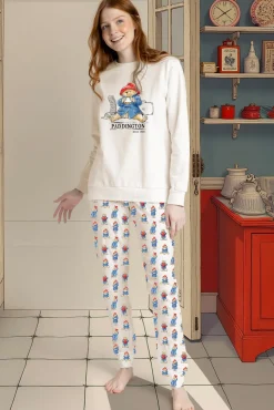 Pijama comprido estampado Paddington para mulher