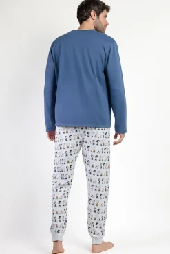 Pijama comprido felpa de homem Snoopy&Friends