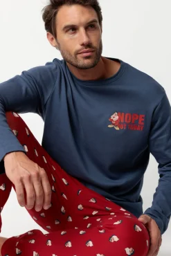Pijama comprido Grumpy 100% algodão para homem