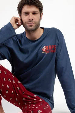 Pijama comprido Grumpy 100% algodão para homem