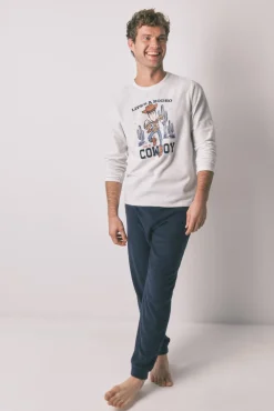 Pijama comprido longo de polar masculino "Woody cowboy"