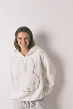 Pijama comprido longo de polar com estampado animal da Miffy