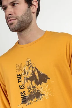 Pijama comprido Mandalorian 100% algodão para homem