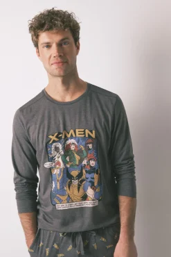 Pijama comprido masculino 100% algodão X Men