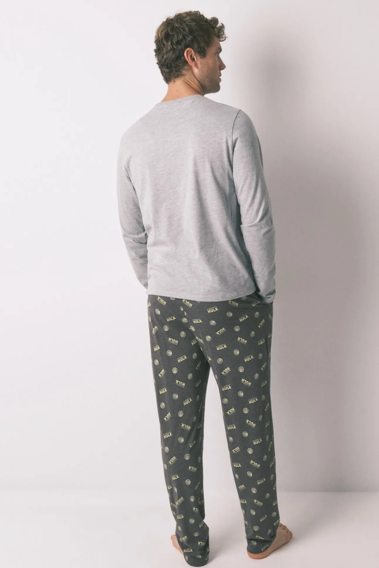 Pijama comprido masculino 100% algodão "Hulk"