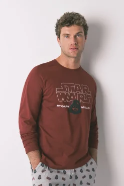 Pijama comprido masculino 100% algodão "Star Wars"