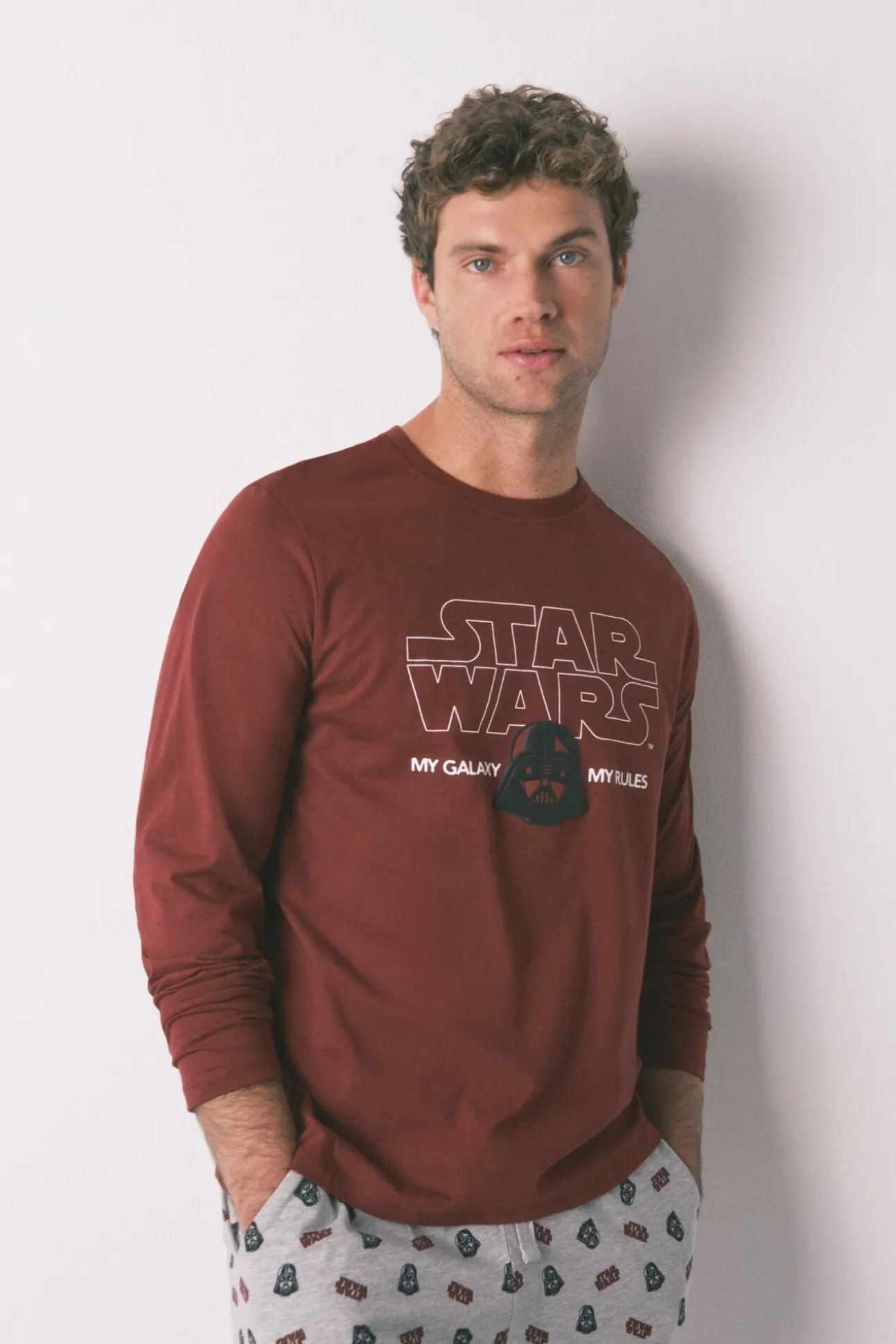 Pijama comprido masculino 100% algodão "Star Wars"