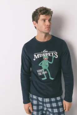 Pijama comprido masculino polar Blue Muppet