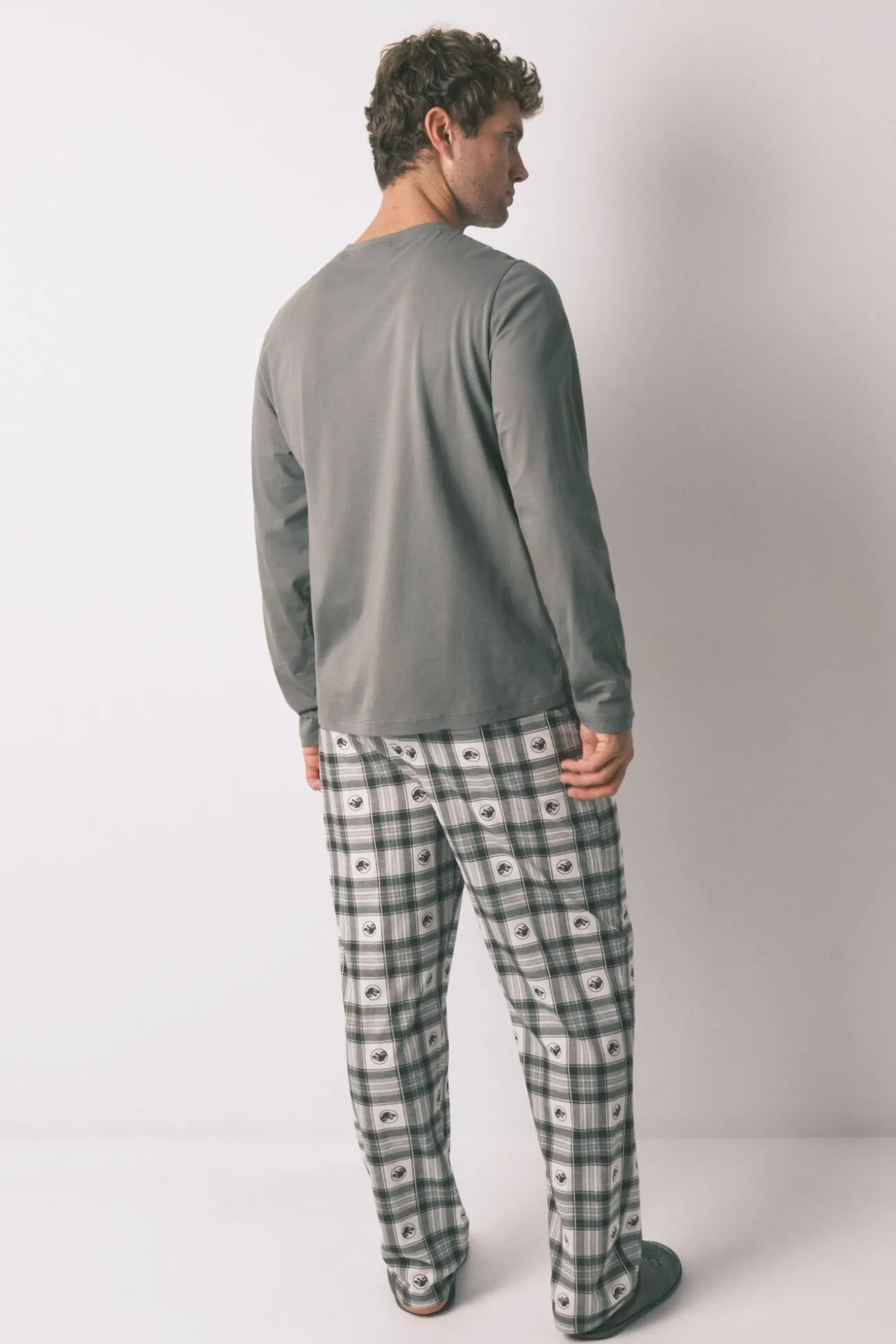 Pijama comprido masculino 100% algodão "Jurassic World"