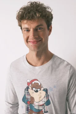 Pijama comprido masculino 100% algodão "Taz"