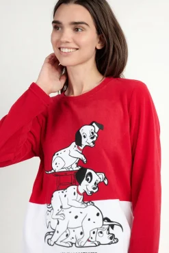 Pijama comprido micropolar 101 Dálmatas para mulher