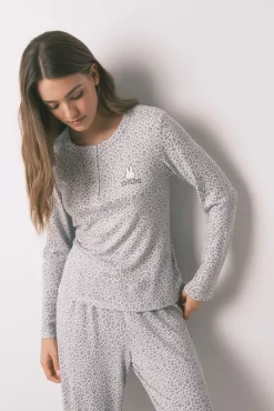 Pijama comprido Miffy com estampado animal