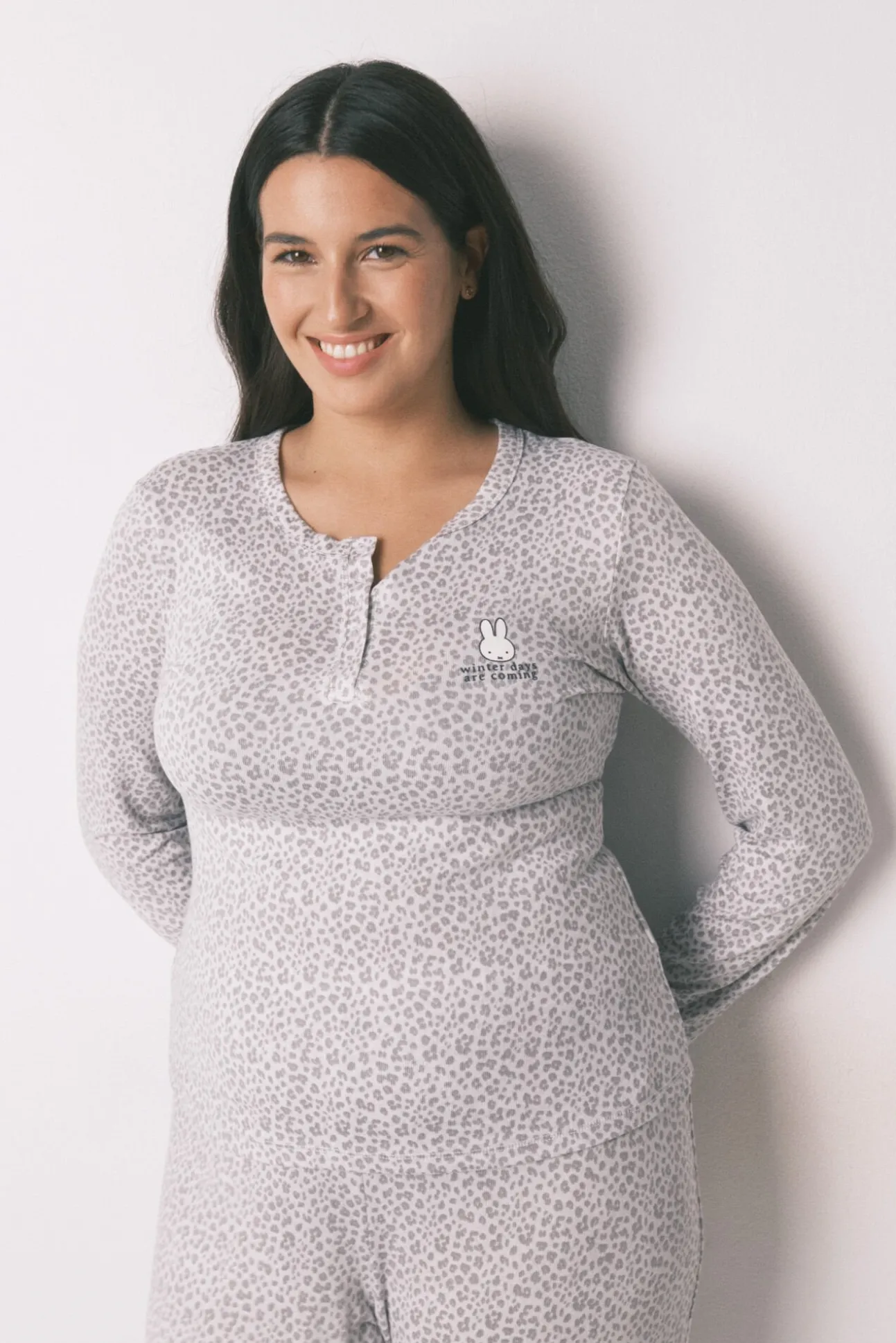 Pijama comprido Miffy com estampado animal