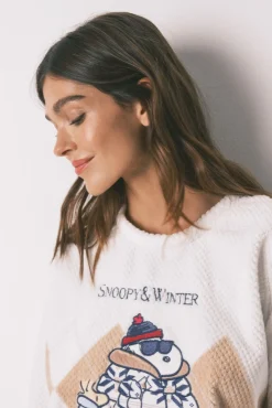 Pijama comprido mousse polar do Snoopy