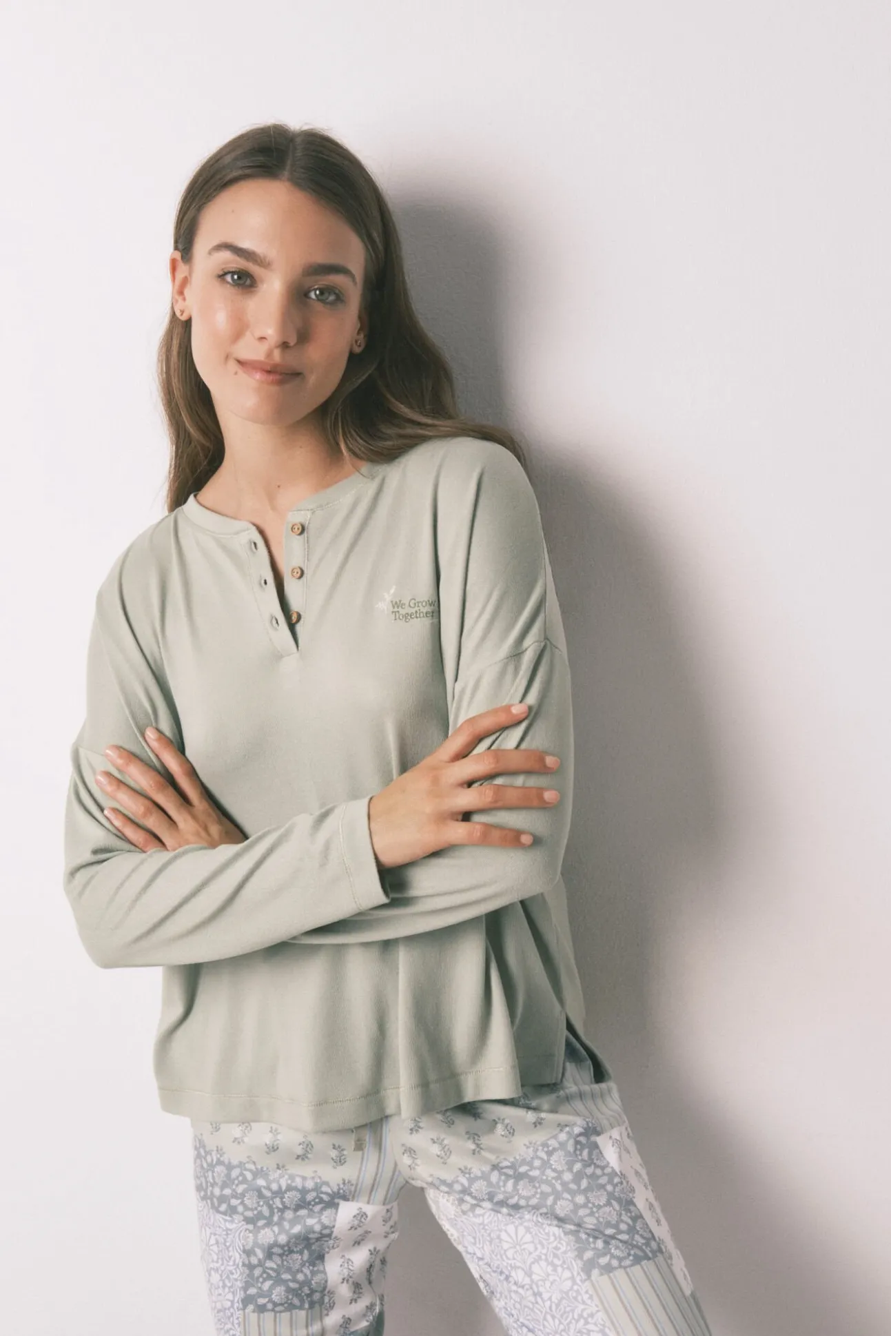 Pijama comprido patchwork super macio