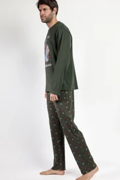 Pijama comprido piloto Star Wars 100% algodão de homem