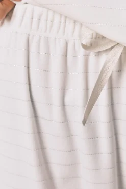 Pijama comprido polar estampado riscas lurex