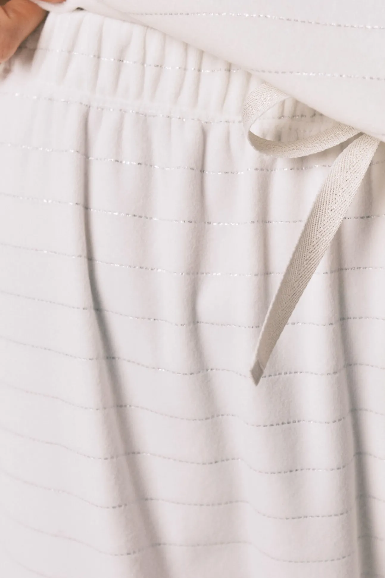 Pijama comprido polar estampado riscas lurex